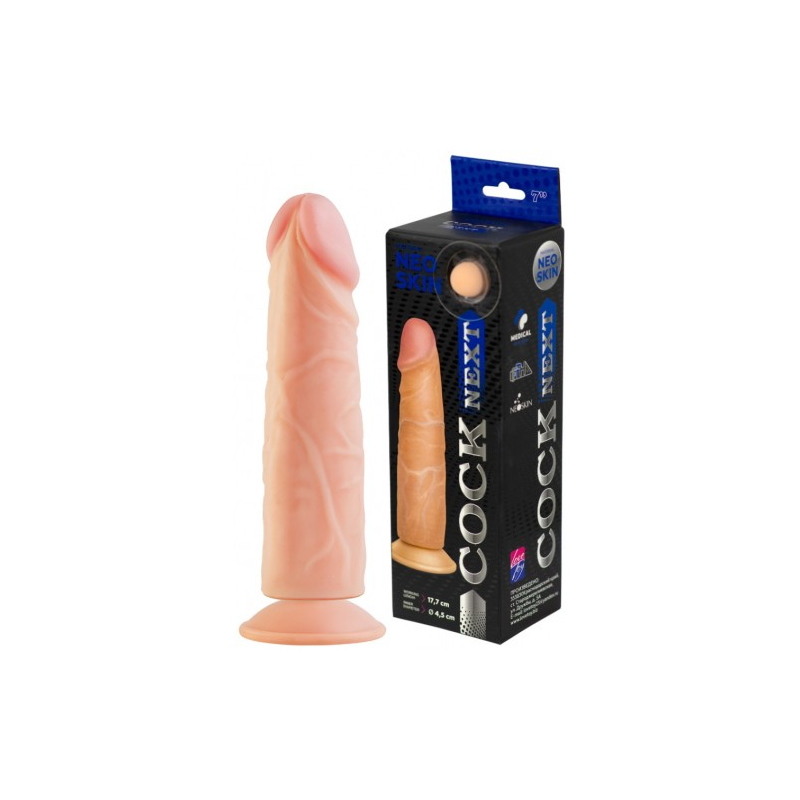Реалистичный фаллос телесного цвета без мошонки Cock Next 19 см