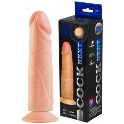 Реалистичный фаллос телесного цвета без мошонки Cock Next 19 см