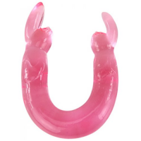 Двухголовый фаллоимитатор Double Rabbit розовый