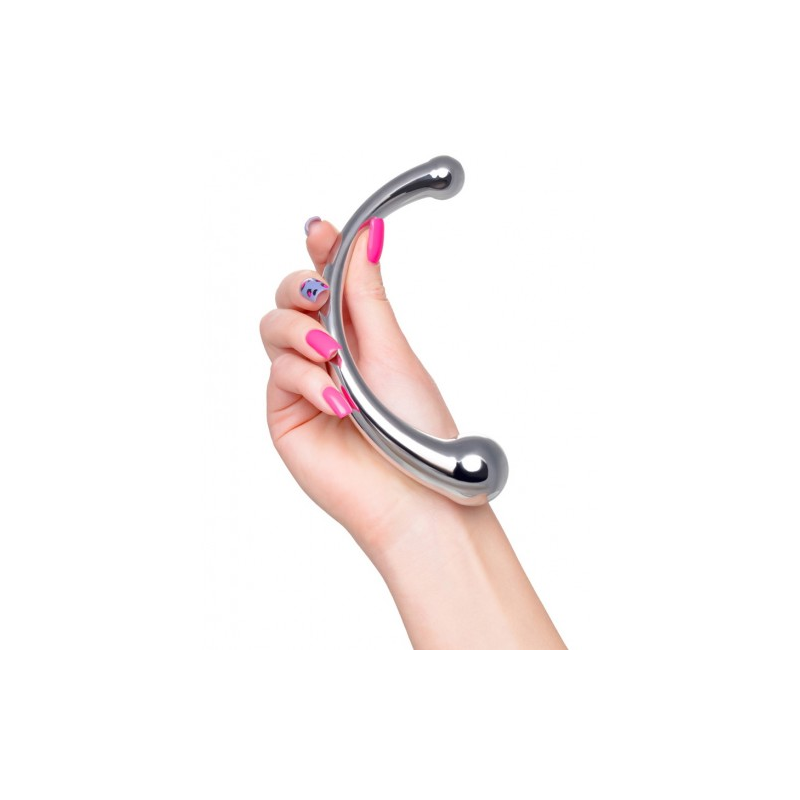 Двусторонний металлический стимулятор Metal by Toyfa 21 см