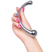 Двусторонний металлический стимулятор Metal by Toyfa 21 см