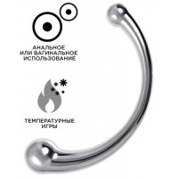 Двусторонний металлический стимулятор Metal by Toyfa 21 см
