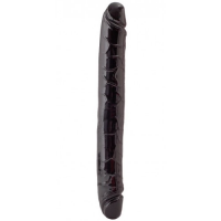 Двусторонний черный фаллоимитатор Black and Red Toyfa 31 см