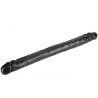 Двухголовый черный фаллоимитатор Long Double-Dong 44 см
