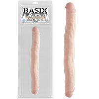 Двухсторонний фаллоимитатор Basix Rubber Works Double Dong Flesh 34 см