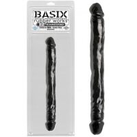 Двухсторонний фаллоимитатор Basix Rubber Works 12 Double Dong Black