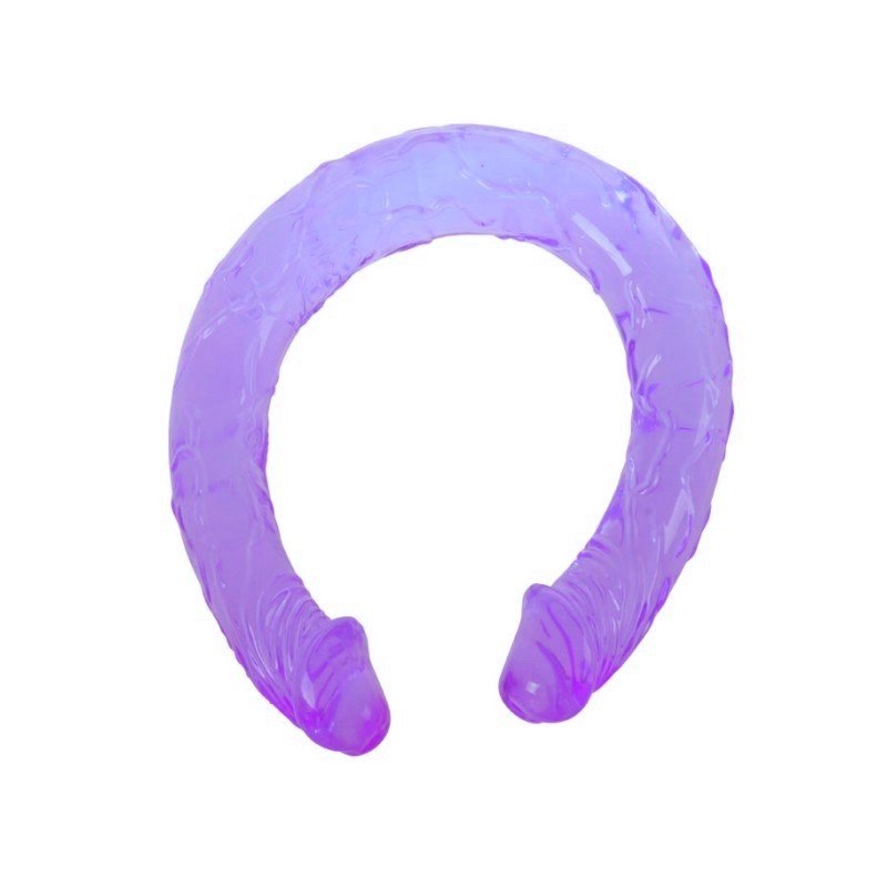 Фаллоимитатор двухголовый фиолетовый
