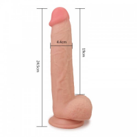 Большой реалистичный фаллос на присоске Skinlike Soft Cock 8 in