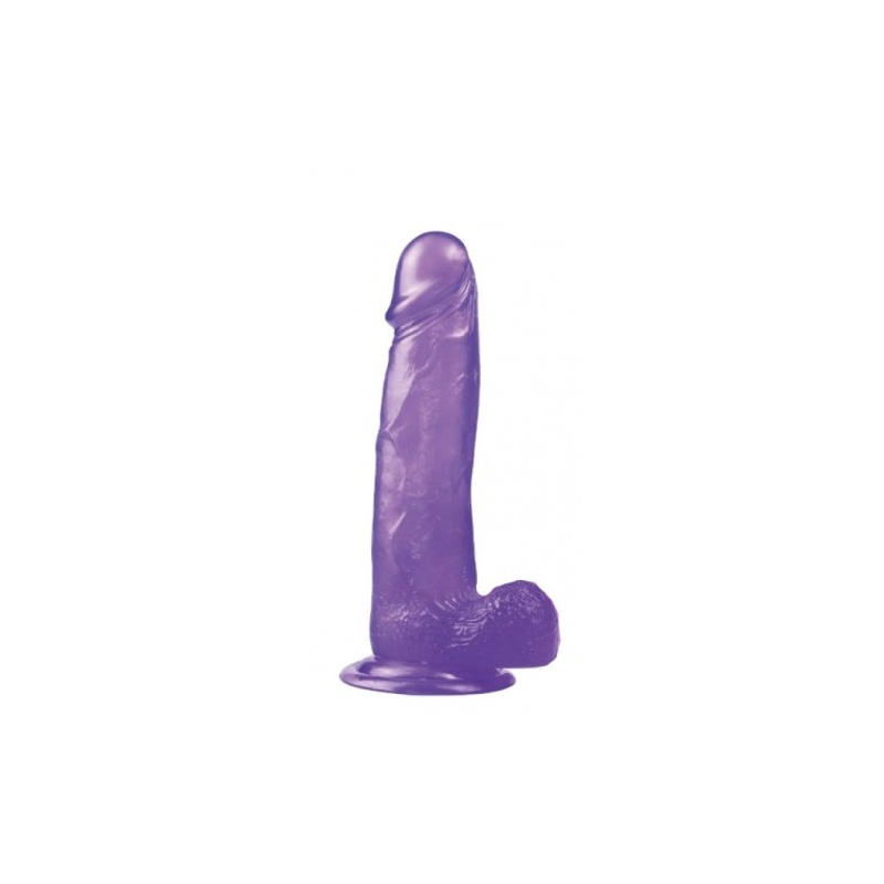 Фаллос на присоске Jelly Studs Crystal Dildo Large фиолетовый