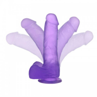 Фиолетовый фаллос Jelly Studs Crystal Dildo Medium