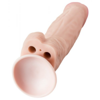 Фаллоимитатор-гигант из киберкожи на присоске 34 см