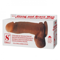 Фаллоимитатор на присоске голубой