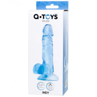 Реалистичный фаллоимитатор Toyfa Indy 11 см голубой