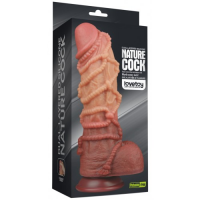 Реалистичный фаллоимитатор с мошонкой и рельефом из веревок Lovetoy Silicone Cock with Rope 27 см