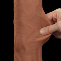 Реалистичный фаллоимитатор-мулат на присоске Lovetoy Sliding-Skin Dual Layer Dong 36 см