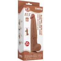 Реалистичный фаллоимитатор-мулат на присоске Lovetoy Sliding-Skin Dual Layer Dong 34 см