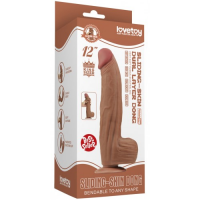 Реалистичный фаллоимитатор-мулат на присоске Lovetoy Sliding-Skin Dual Layer Dong 31 см