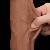 Реалистичный фаллоимитатор-мулат на присоске Lovetoy Sliding-Skin Dual Layer Dong 29 см