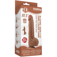 Реалистичный фаллоимитатор-мулат на присоске Lovetoy Sliding-Skin Dual Layer Dong 29 см
