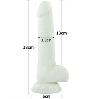 Светящийся в темноте фаллос на присоске Lumino Play Dildo 18 см