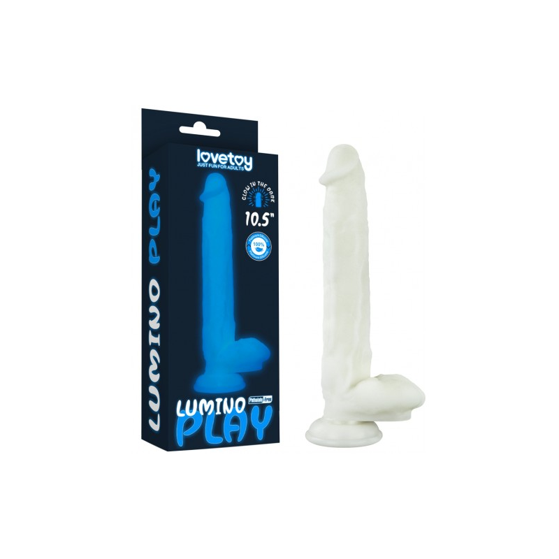 Светящийся в темноте фаллос на присоске Lumino Play Dildo 27 см