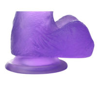 Фиолетовый фаллос Jelly Studs Crystal Dildo Medium 18 см