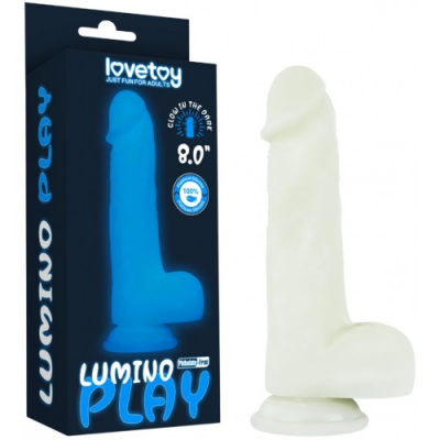 Светящийся в темноте фаллос на присоске Lumino Play Dildo 21 см