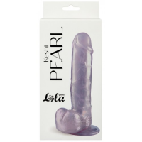Перламутровый фаллос с мошонкой Keshi Pearl фиолетовый 19 см