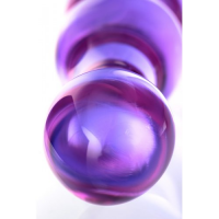 Стеклянный двусторонний фаллоимитатор Sexus Glass, фиолетовый