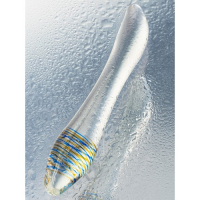 Двусторонний прозрачный фаллос из стекла Sexus Glass 22 см