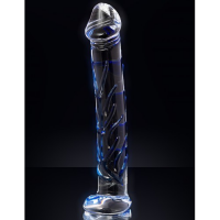 Реалистичный фаллос с ярко выраженной головкой и рельефным стволом Sexus Glass 17 см