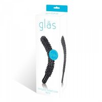 Фаллос Dionysius Spiked Love из черного стекла