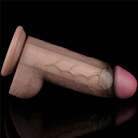Темнокожий фаллос-гигант Dual Layered Silicone Cock XXL 25 см