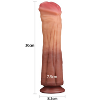 Фаллос-гигант на присоске Lovetoy Nature Cock King Sized 30 см