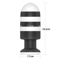 Черно-белая анальная пробка X-Missioner Butt Plug 19,5 см
