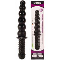 Двухсторонний фаллос с рельефной рукоятью X-Men Sword Handle Butt Plug 35 см