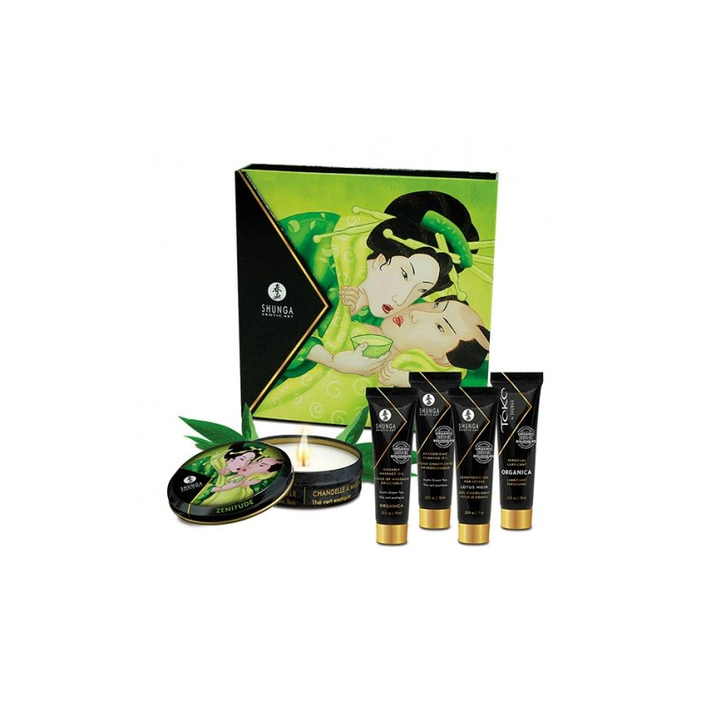 Эротический набор Shunga Geisha's Secret Organica Exotic Green Tea, зеленый чай
