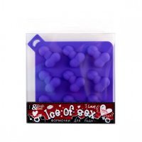 Форма для льда в виде пенисов, фиолетовая