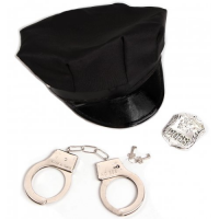 Карнавальный набор Секс-полиция - кепка, наручники, брошь