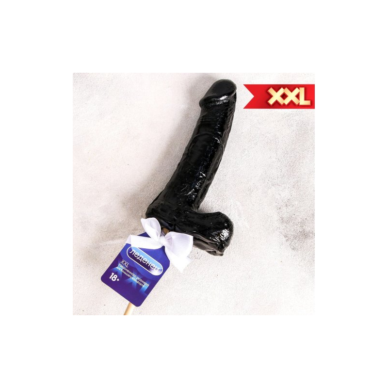 Леденец на палочке в форме пениса Леденец XXL, со вкусом черники, 390 гр