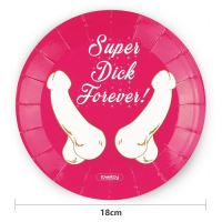 Бумажные тарелки Super Dick Forever 6 шт