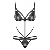 Соблазнительное боди с эластичеыми лентами Wonderia S/M