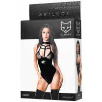 Соблазнительное боди с пикантным доступом Glossy Jodi из материала Wetlook размер S